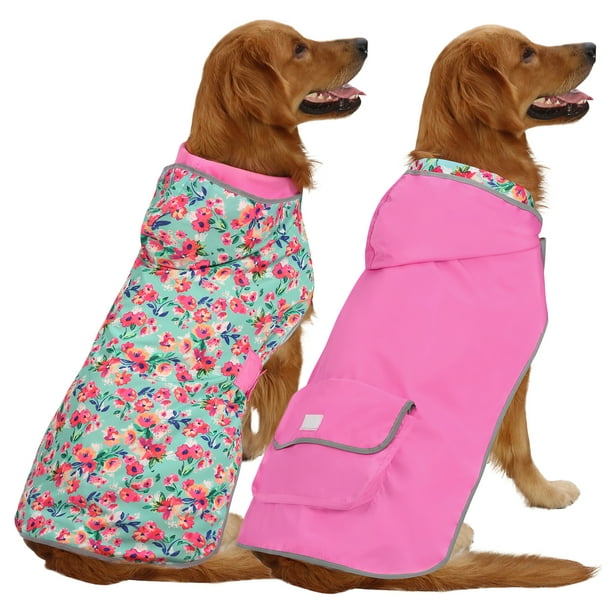 Dog Clear Waterproof Raincoat Purple Pink Blue RAIN COAT 4 sizes to choose